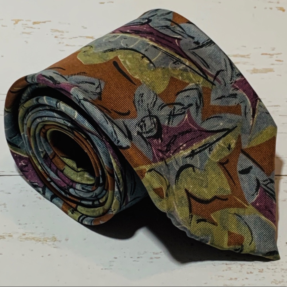 Christian Dior Monsieur Retro Floral Silk Tie